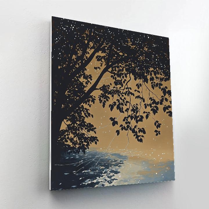 Leonardo Da Vinci Inspired Orchard Night Wind paint by number