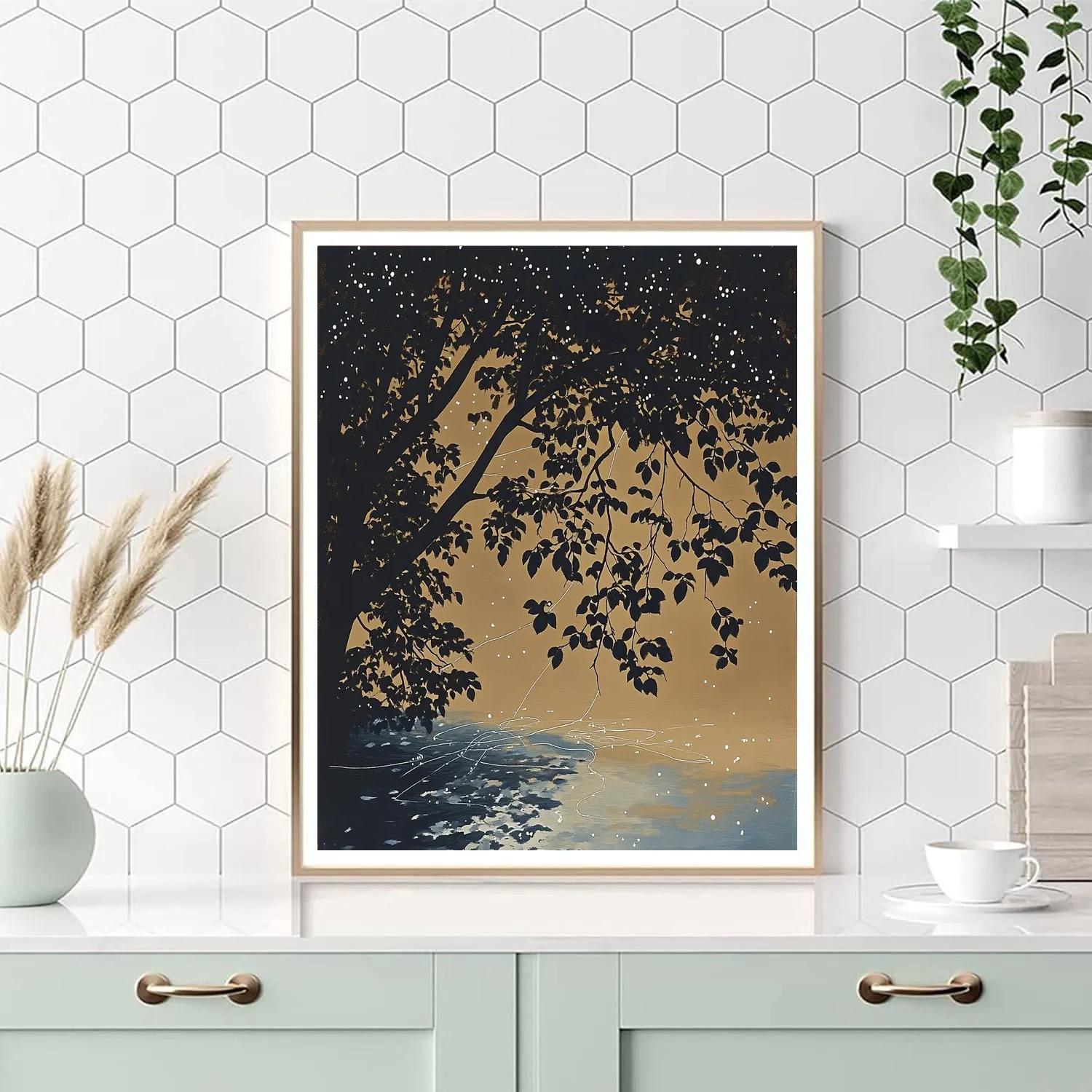 Leonardo Da Vinci Inspired Orchard Night Wind paint by number