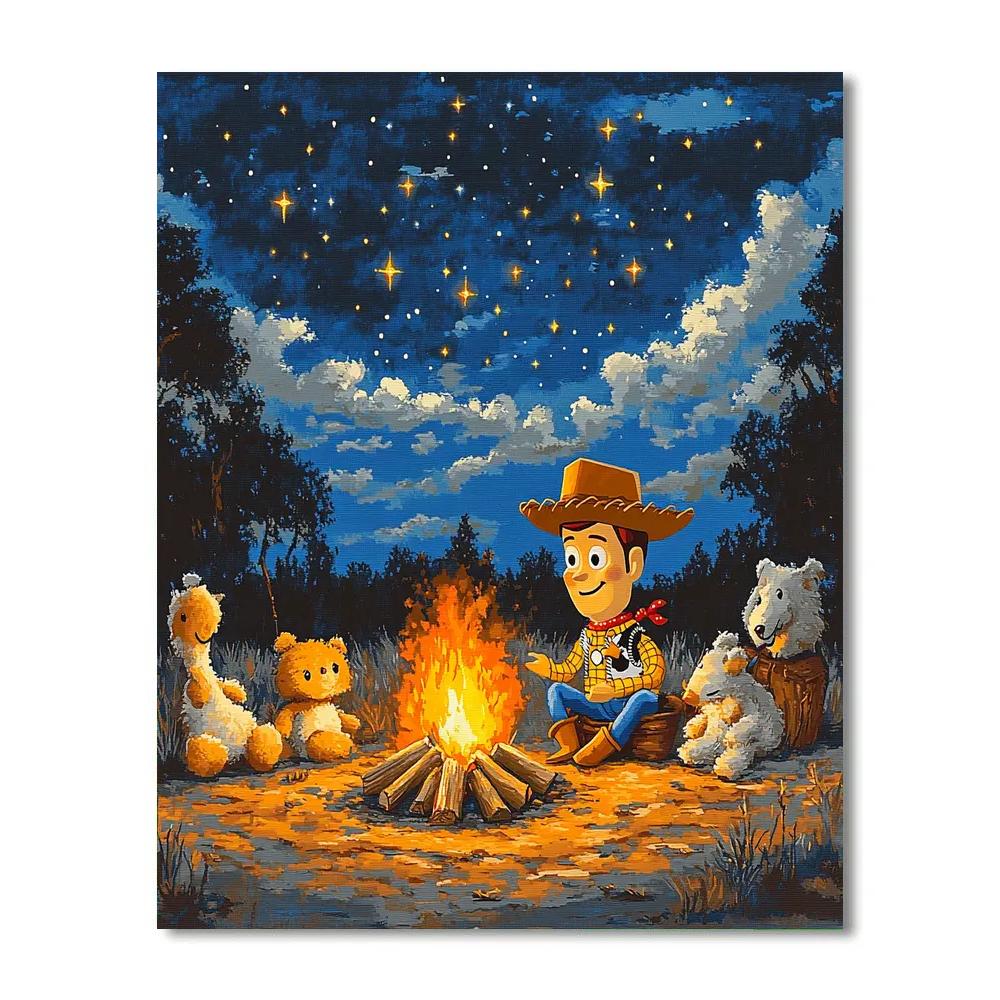 Woody’s Roundup Campfire Tales Disney Inspired paint by number