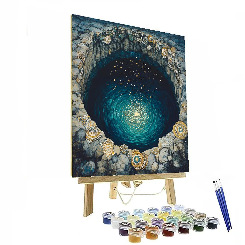 Frida Kahlo Inspired Cobalt Cenote Constellations paint by numbers