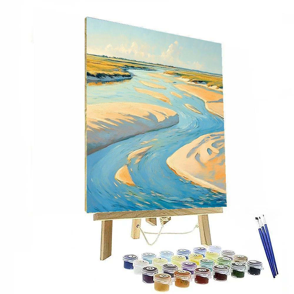 Claude Monet Inspired Sunlit River Sandbars Painting by numbers kit