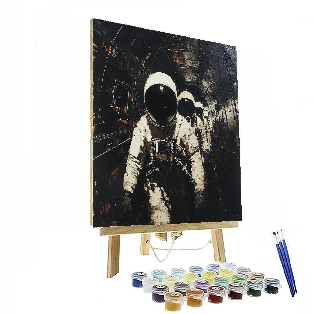 Francisco Goya Inspired Astronauts In Shadows paint by number