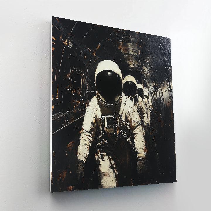 Francisco Goya Inspired Astronauts In Shadows paint by number