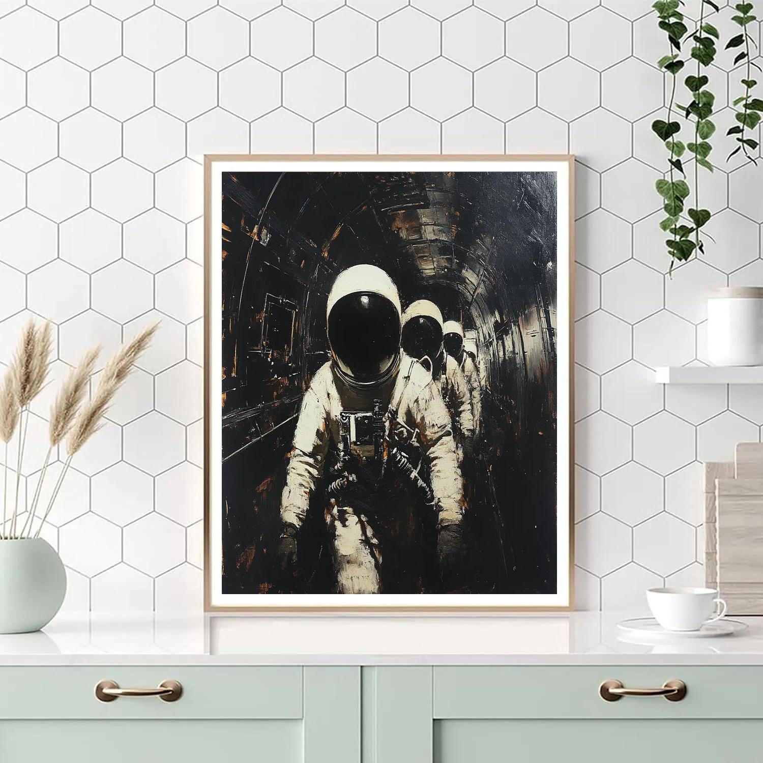 Francisco Goya Inspired Astronauts In Shadows paint by number