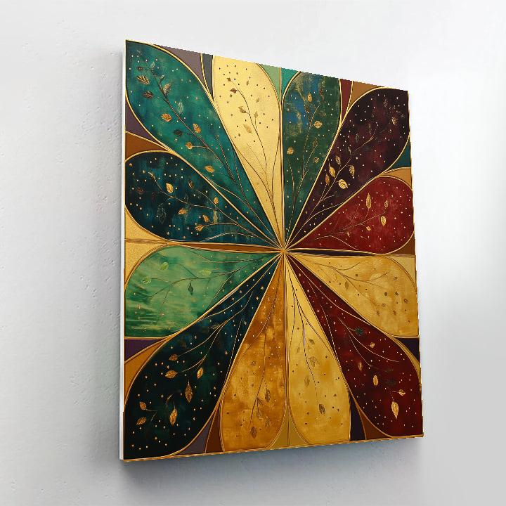 Gustav Klimt Inspired Golden Celestial Delta Blossom Numbered painting kits