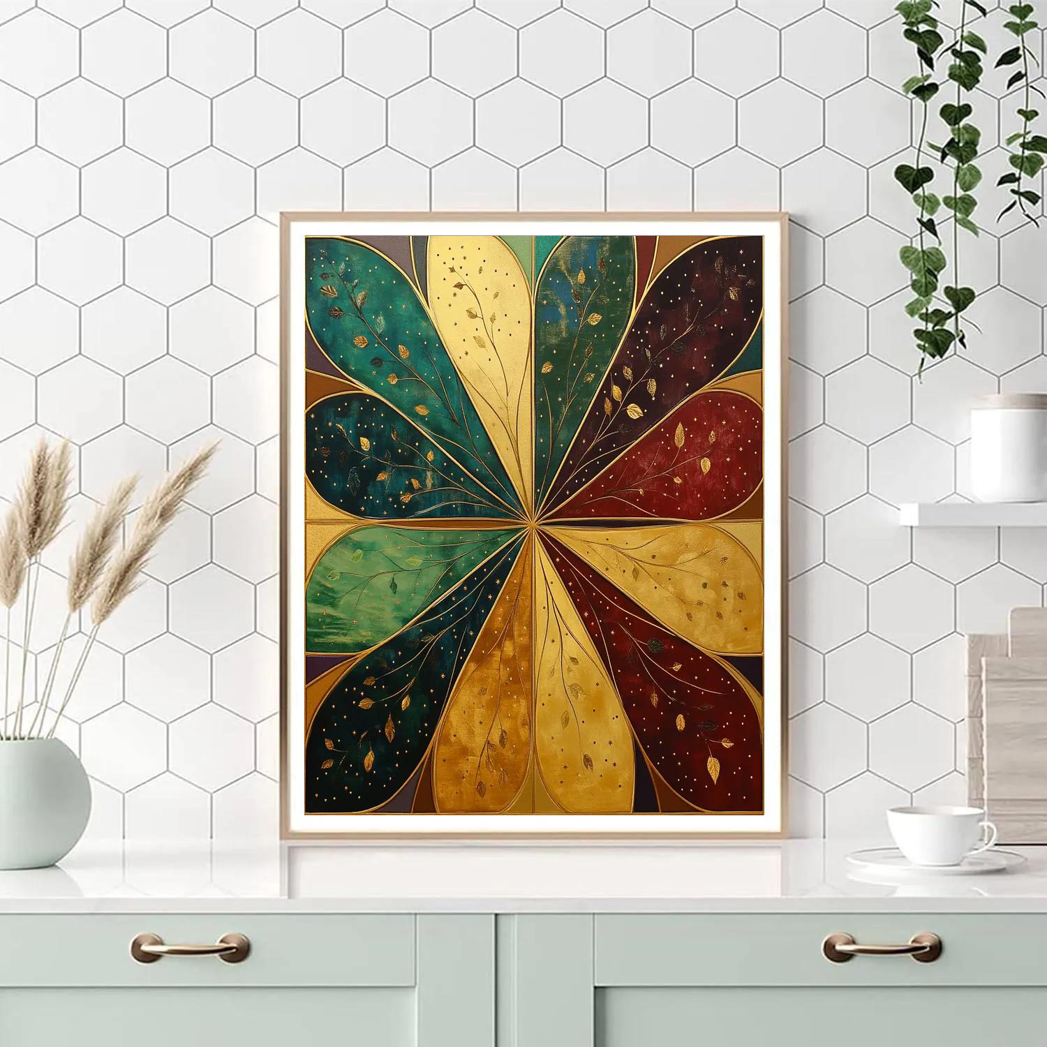 Gustav Klimt Inspired Golden Celestial Delta Blossom Numbered painting kits