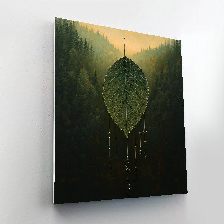 Leonardo Da Vinci Inspired Rainforest Drip Lines painting number kit