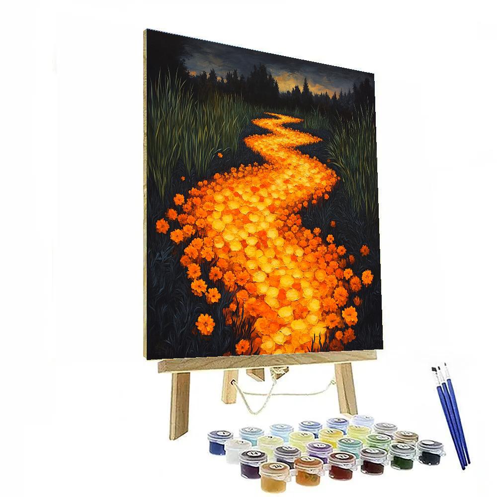 Frida Kahlo Inspired Marigold River Of Returning Souls paint by numbers