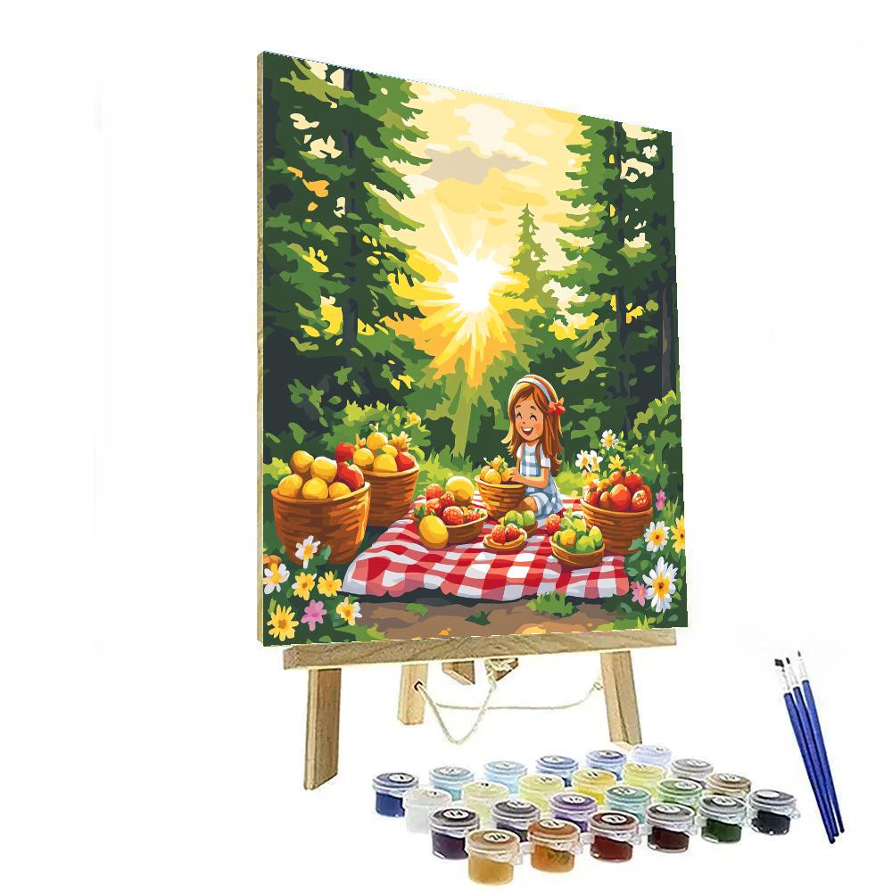 Anna’s Summer Picnic Delight Disney Inspired paint by number