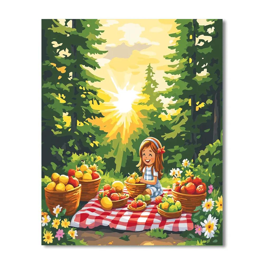 Anna’s Summer Picnic Delight Disney Inspired paint by number