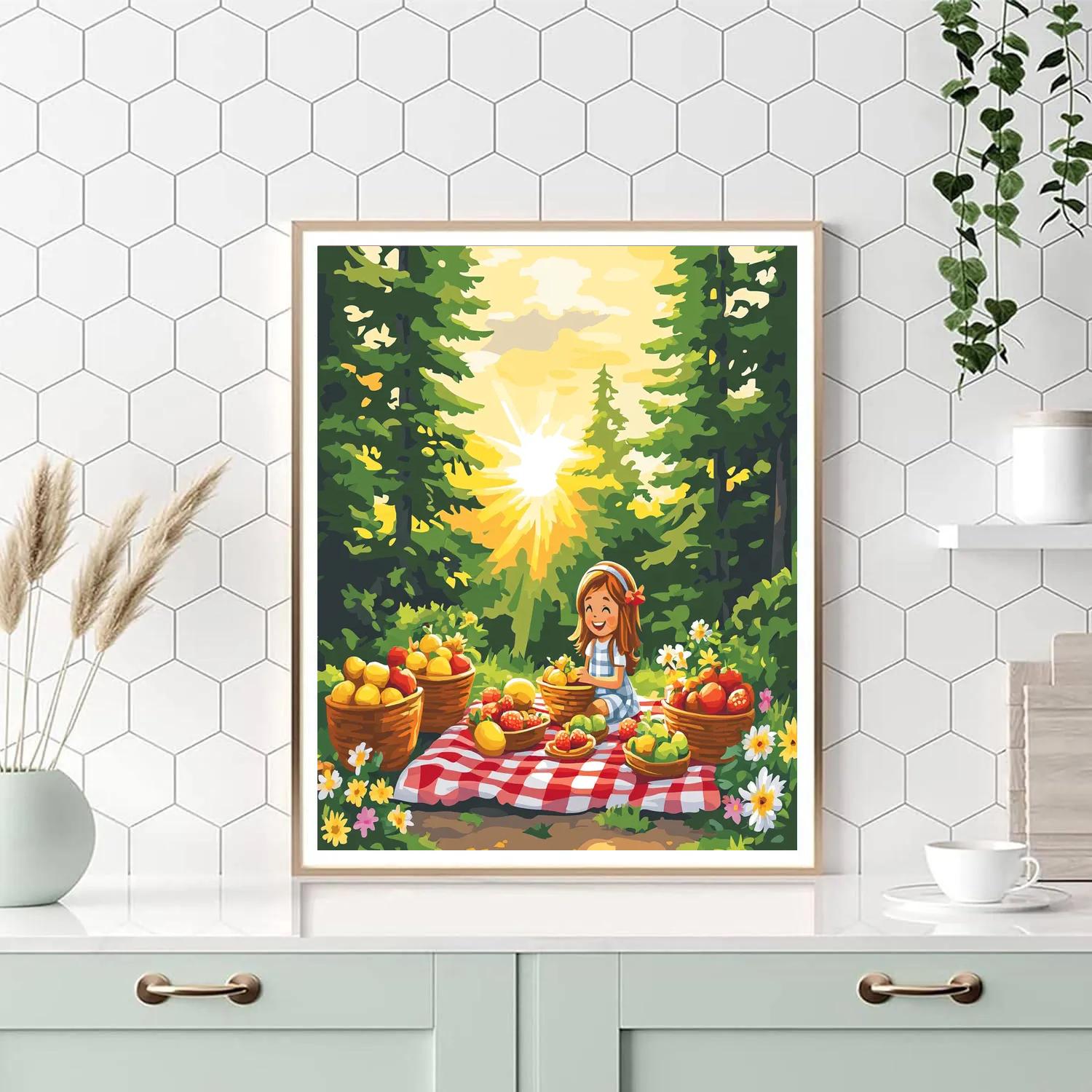 Anna’s Summer Picnic Delight Disney Inspired paint by number