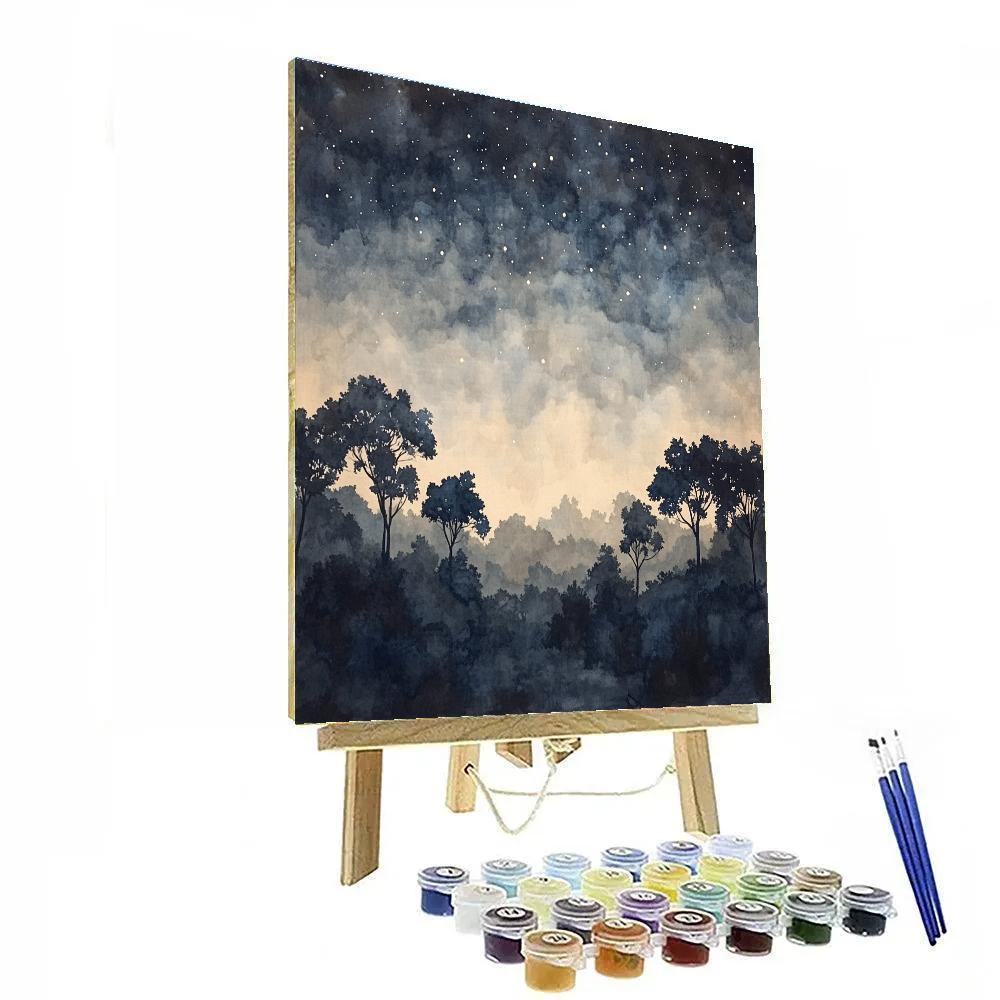Leonardo Da Vinci Inspired Celestial Orchard Horizon paint by number
