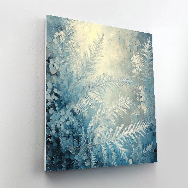 Leonardo Da Vinci Inspired Frost Fern Window Numbered painting kits
