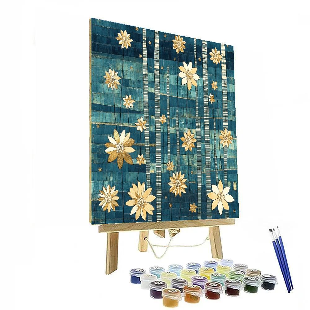 Gustav Klimt Inspired Celestial Starflower Marsh paint by number