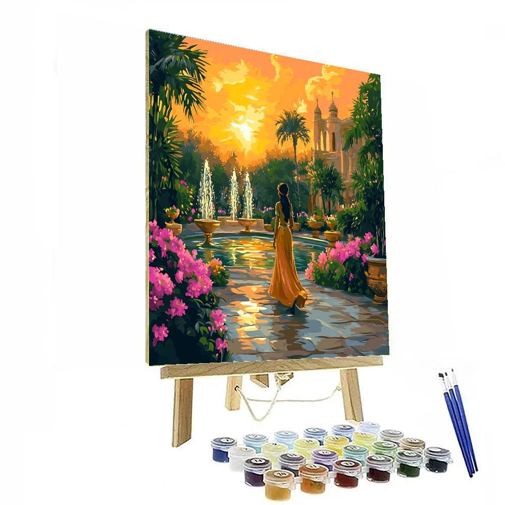 Jasmine’s Royal Sunset Garden Disney Inspired paint by number
