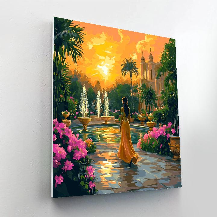 Jasmine’s Royal Sunset Garden Disney Inspired paint by number