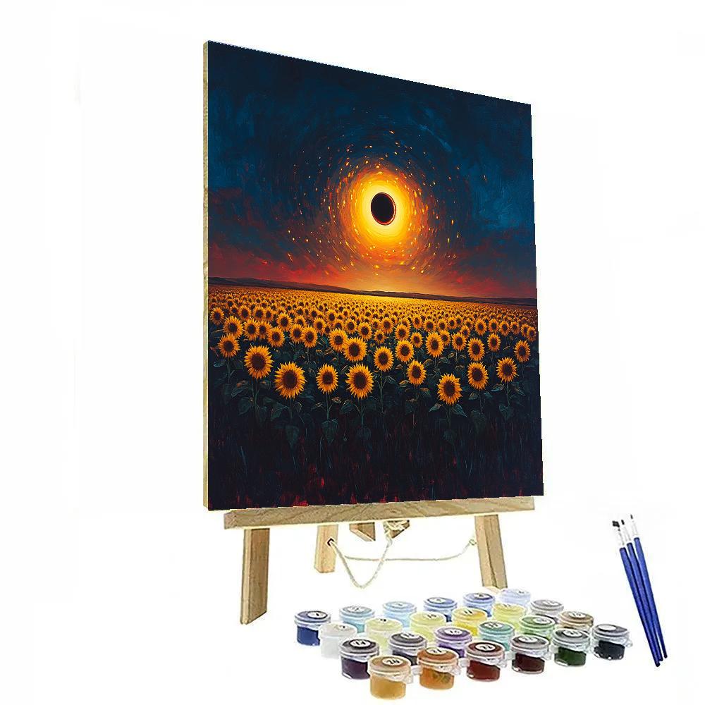 Frida Kahlo Inspired Sunflower Eclipse Plains paint by number