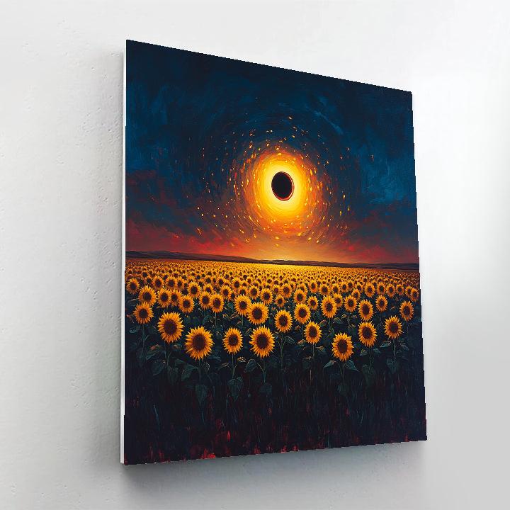 Frida Kahlo Inspired Sunflower Eclipse Plains paint by number
