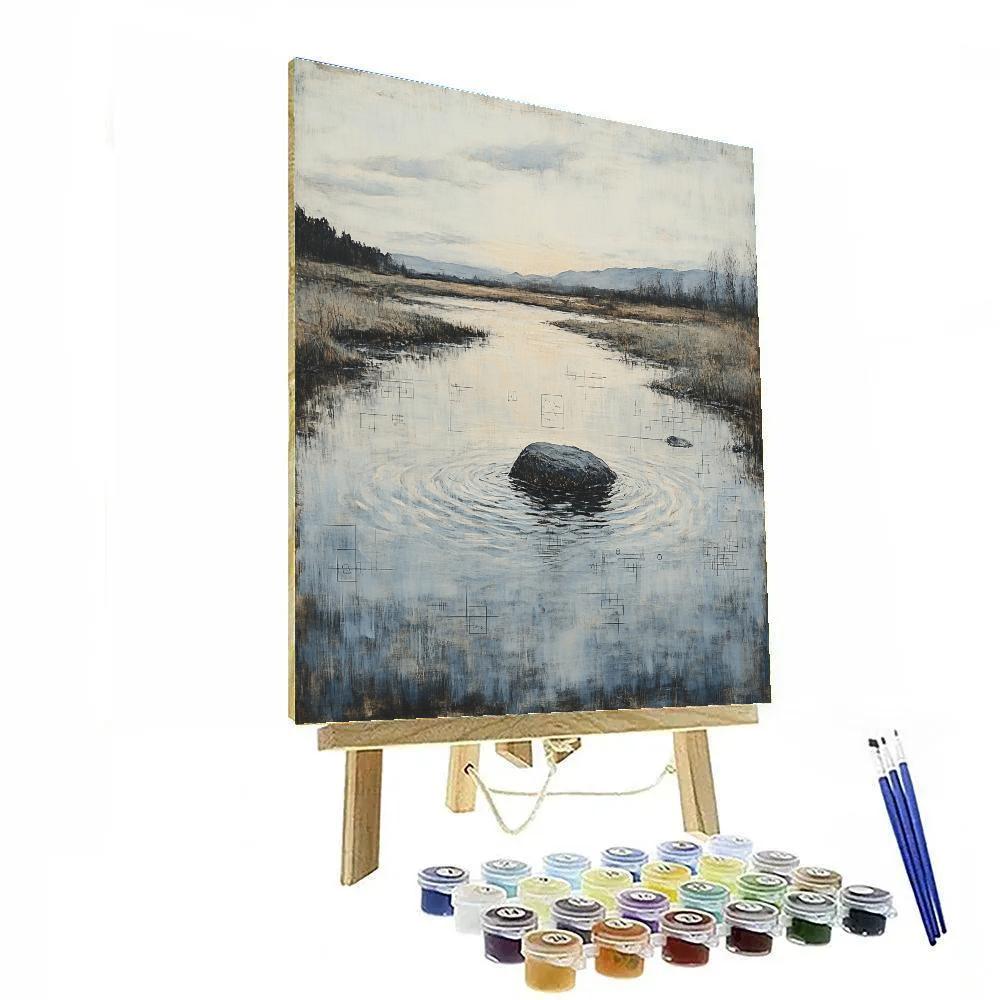 Leonardo Da Vinci Inspired River Mirror Break painting number kit