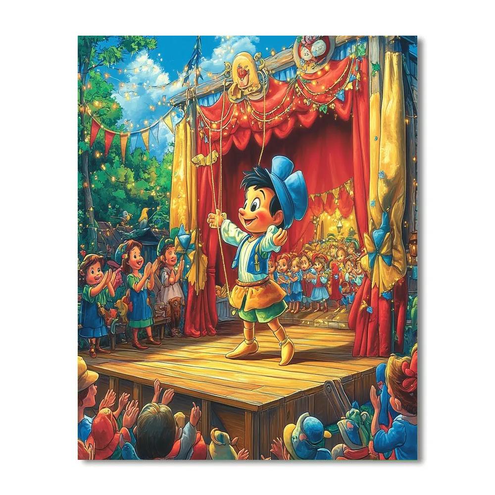 Pinocchio’s Puppet Show Delight Disney Inspired Numbered painting kits