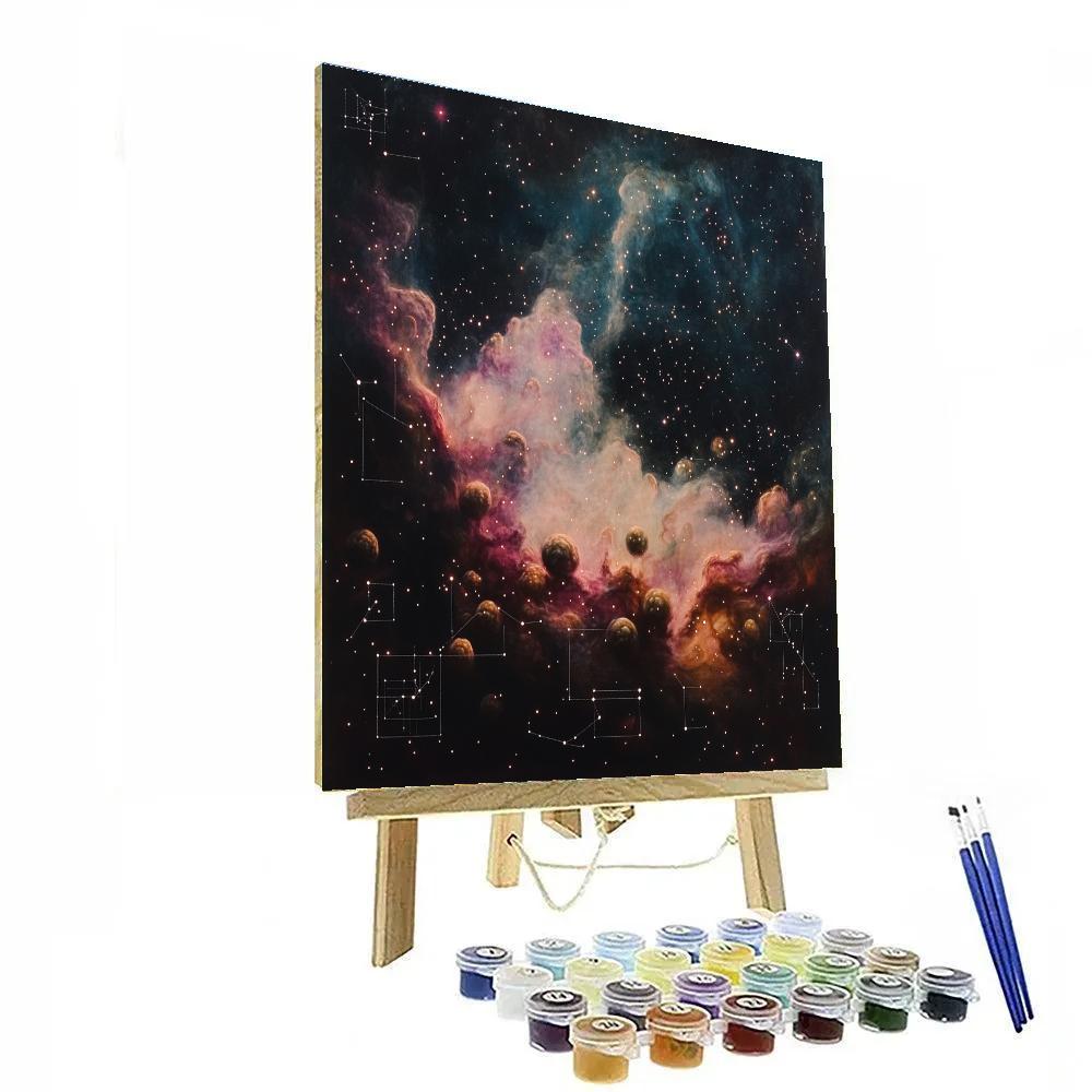 Leonardo Da Vinci Inspired Celestial Orchard Seedlings DIY paint by numbers