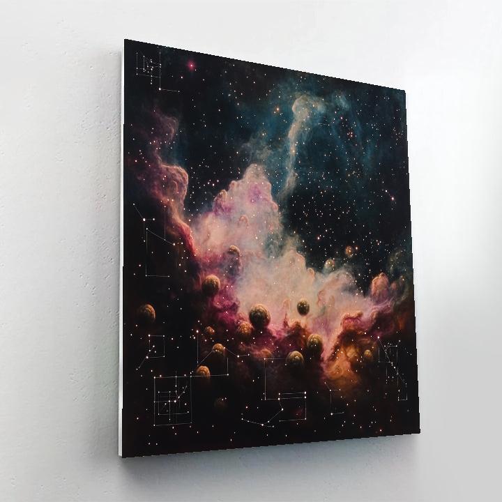 Leonardo Da Vinci Inspired Celestial Orchard Seedlings DIY paint by numbers