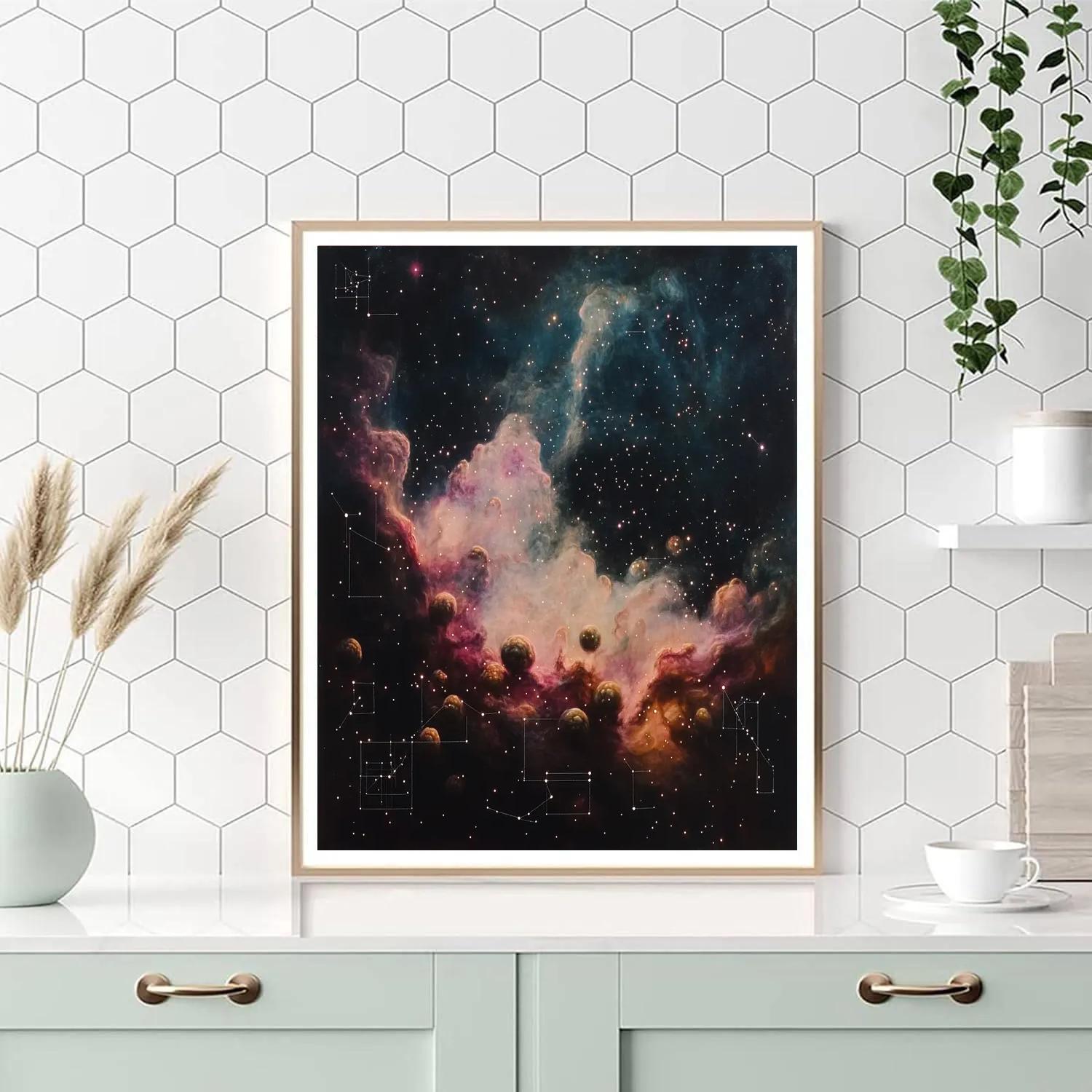 Leonardo Da Vinci Inspired Celestial Orchard Seedlings DIY paint by numbers