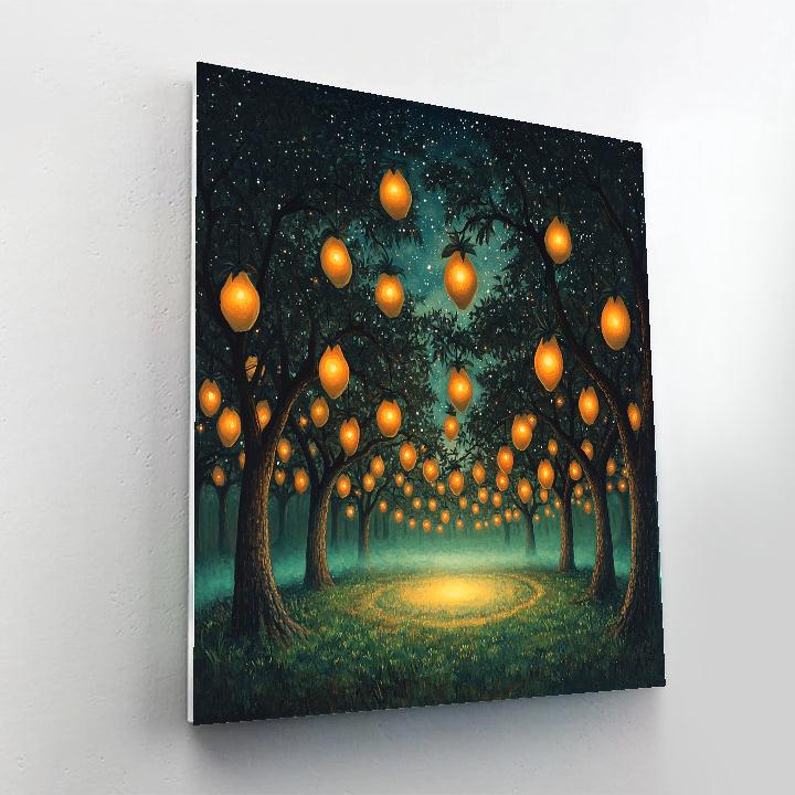 Frida Kahlo Inspired Midnight Papaya Orchard Halo Painting by numbers kit