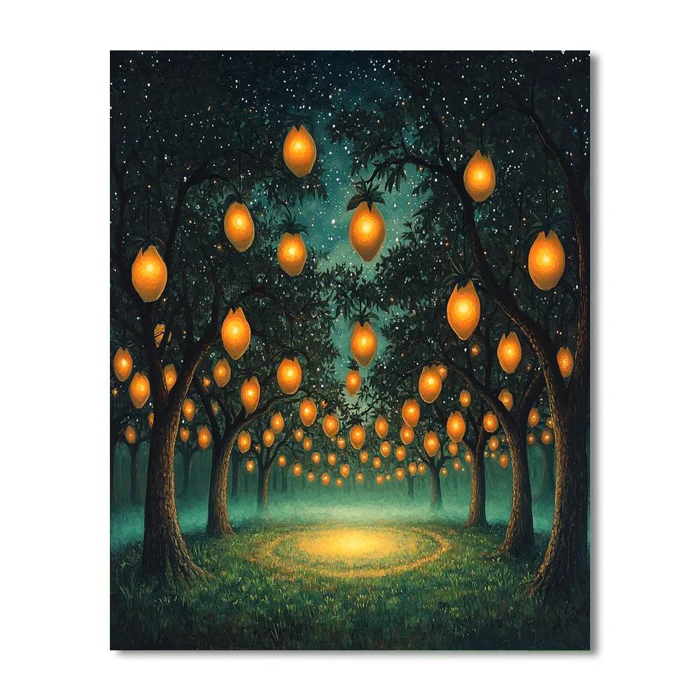 Frida Kahlo Inspired Midnight Papaya Orchard Halo Painting by numbers kit