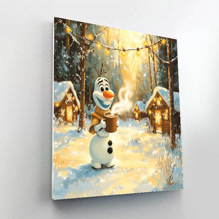 Olaf’s Winter Warmth Celebration Disney Inspired Painting by numbers kit