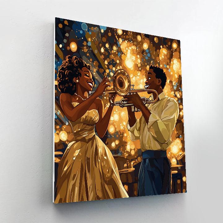 Tiana And Louis’ Jazzy Night Disney Inspired painting number kit