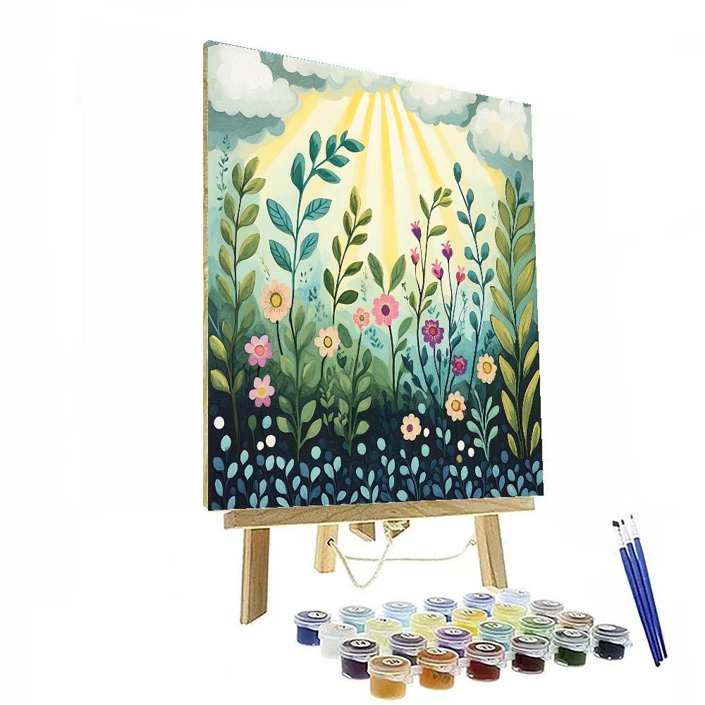 Claude Monet Inspired Spring Garden With Broken Sunbeams Paint by numbers art