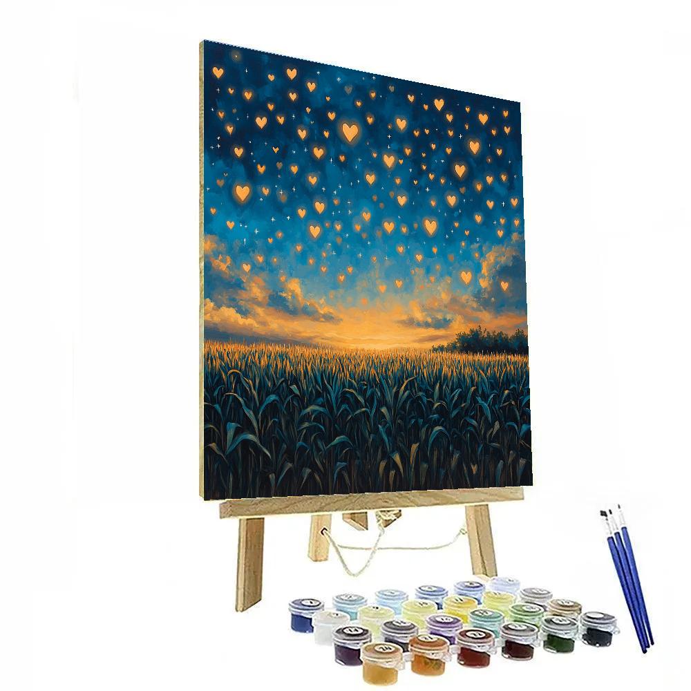 Frida Kahlo Inspired Cornflower Milagro Sky paint by number