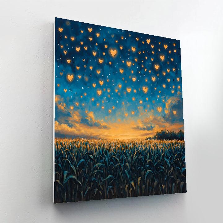Frida Kahlo Inspired Cornflower Milagro Sky paint by number
