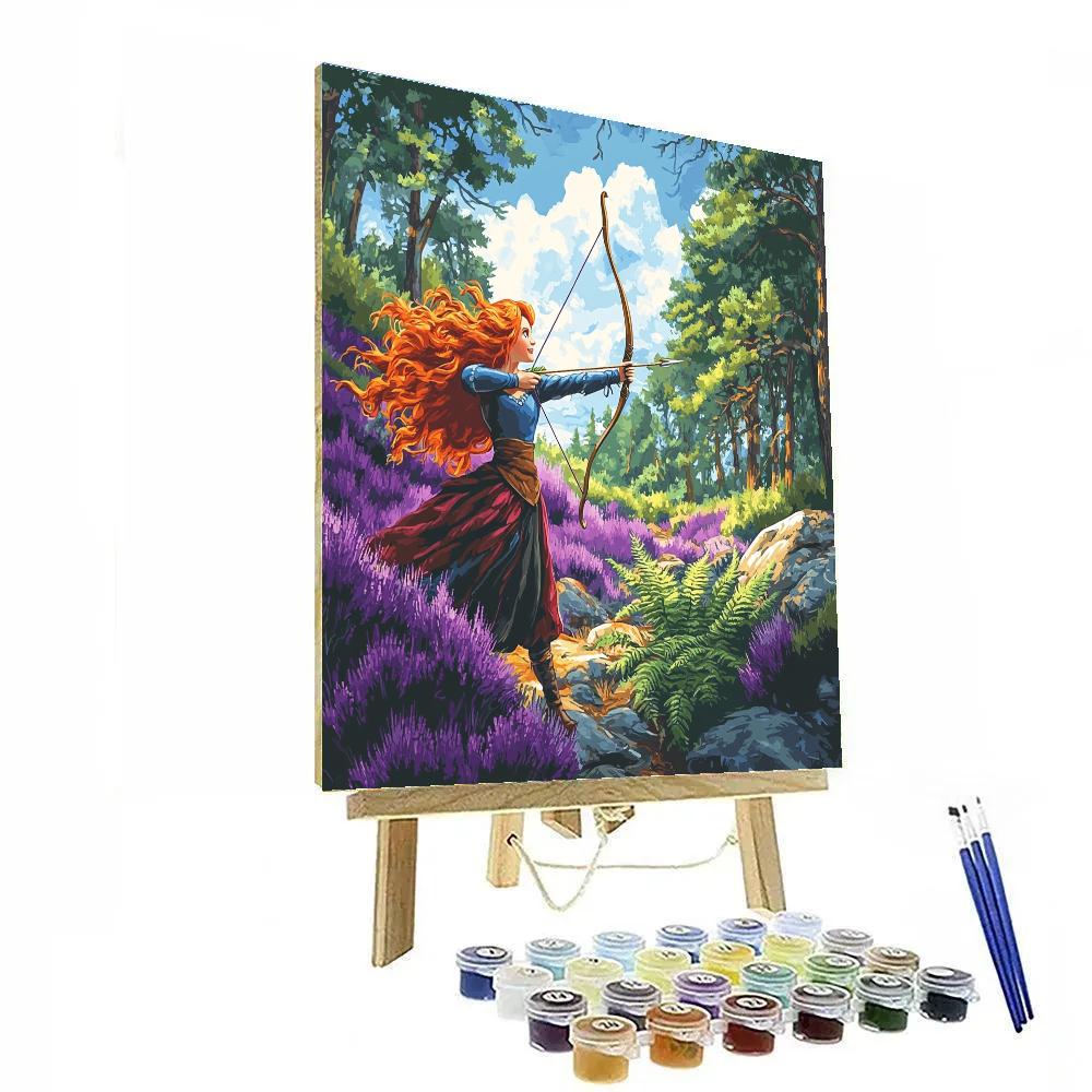 Merida’s Archery Victory Disney Inspired painting number kit