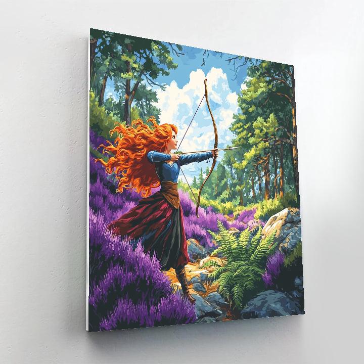 Merida’s Archery Victory Disney Inspired painting number kit