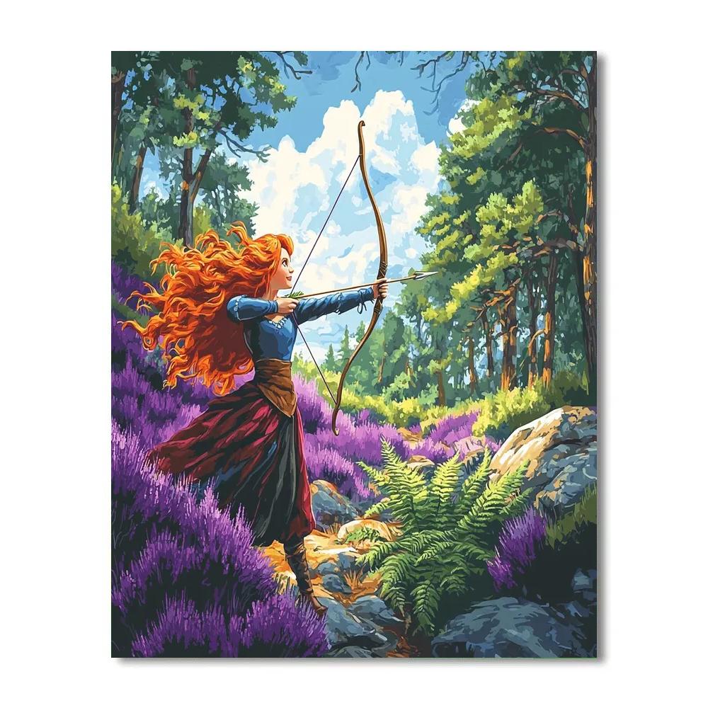 Merida’s Archery Victory Disney Inspired painting number kit
