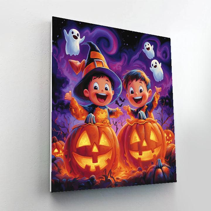 Sully And Mike’s Halloween Fun Disney Inspired painting number kit