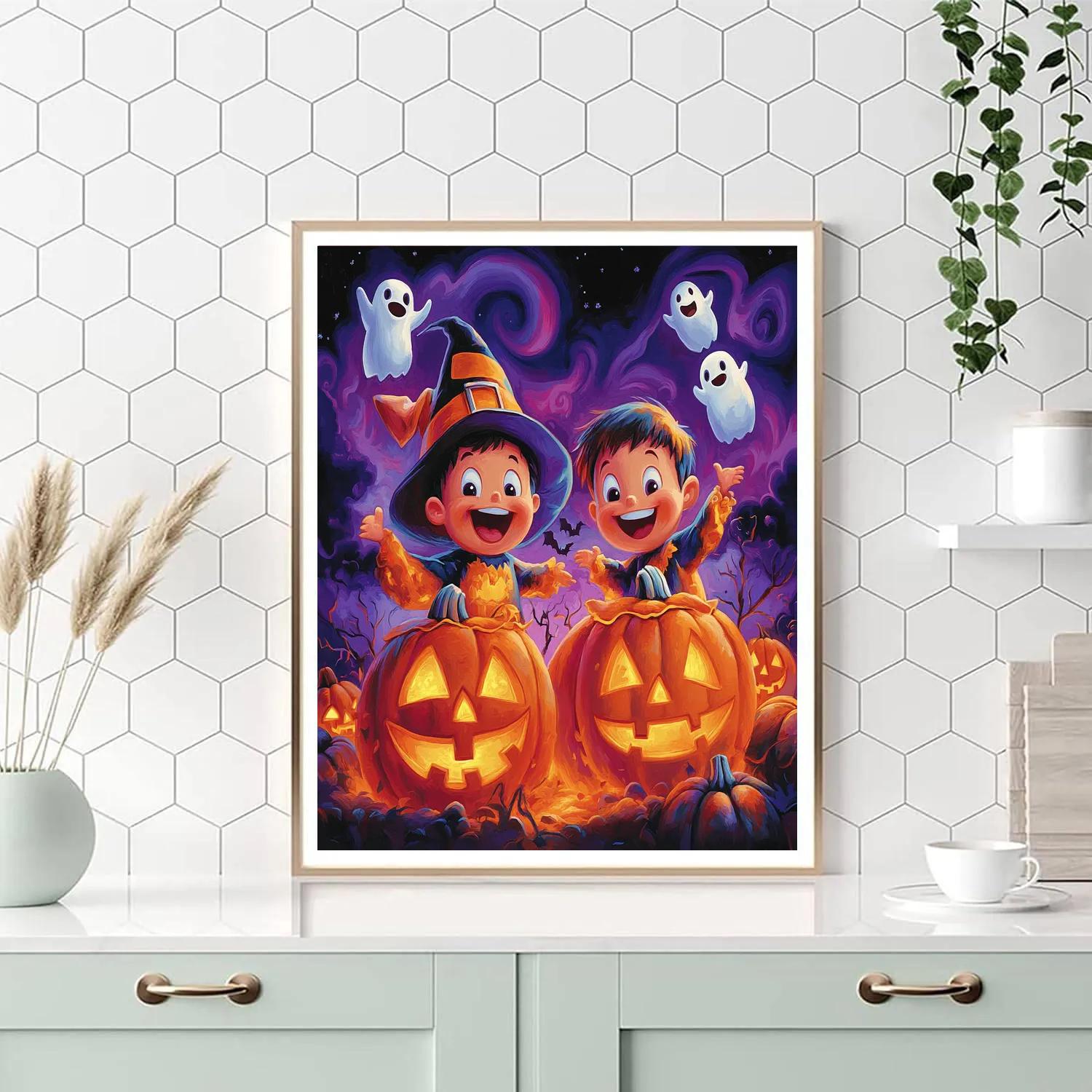 Sully And Mike’s Halloween Fun Disney Inspired painting number kit