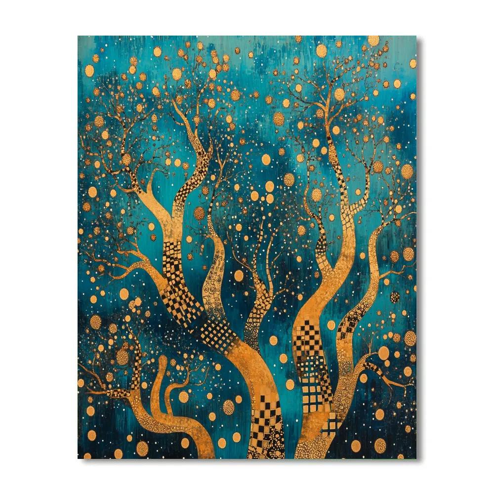 Gustav Klimt Inspired Ornamental Celestial Reef Paint by numbers art