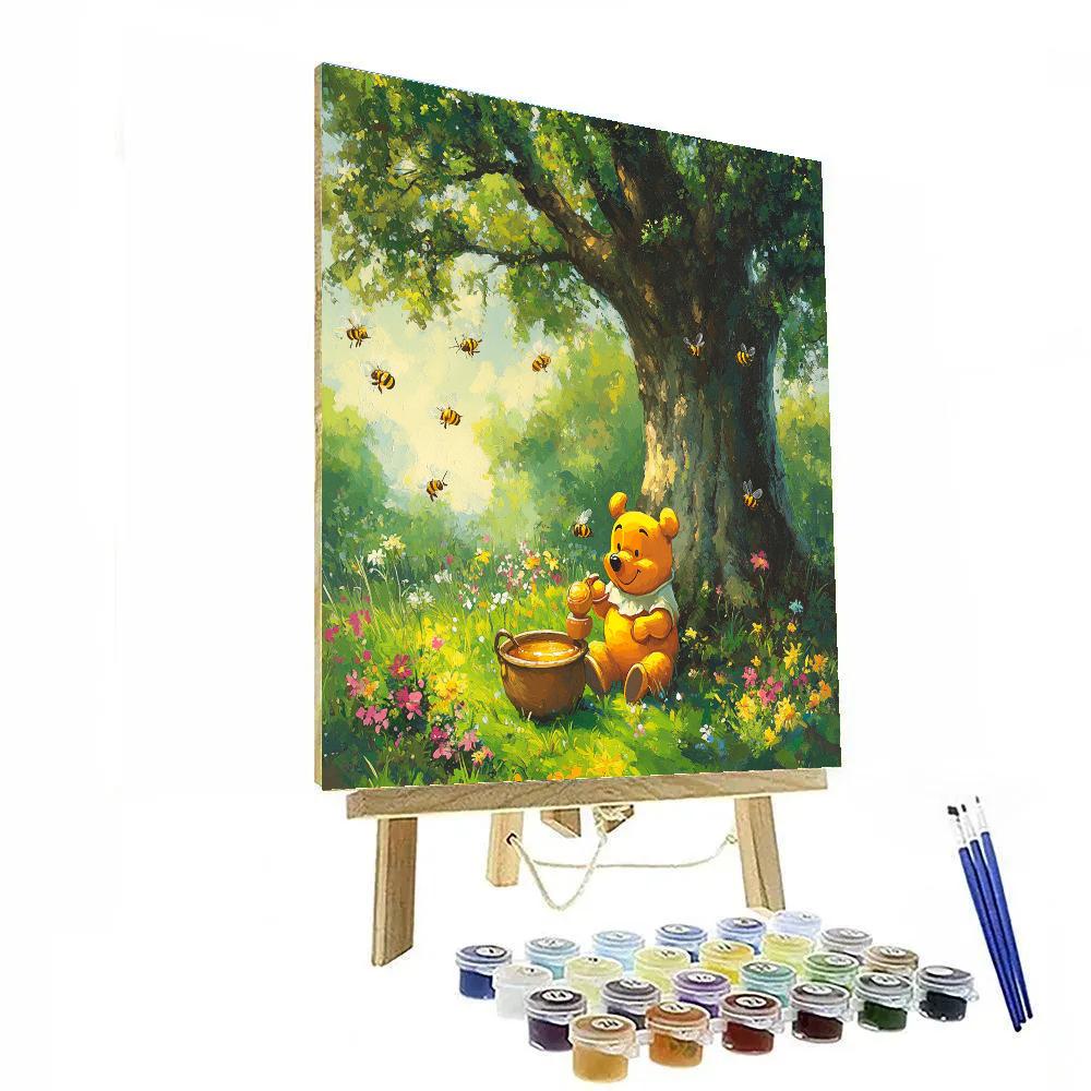 Winnie The Pooh’s Honey Tree Picnic Disney Inspired painting number kit
