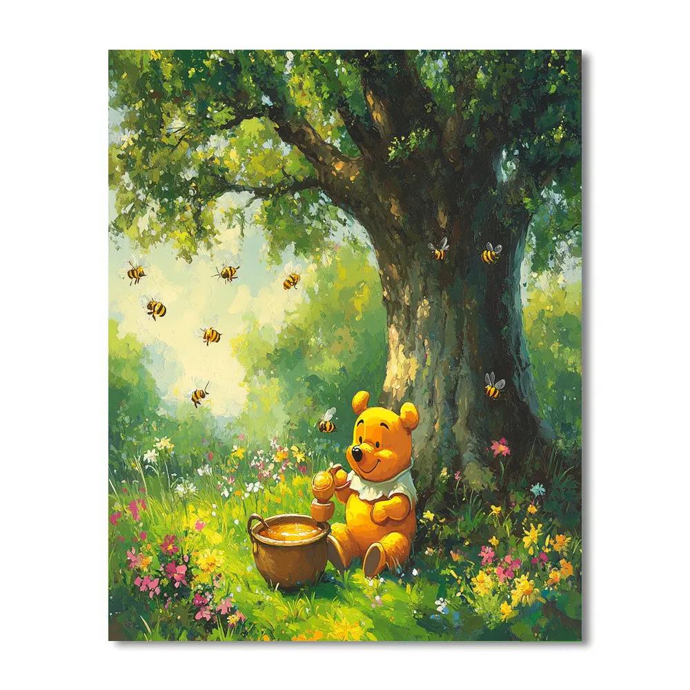 Winnie The Pooh’s Honey Tree Picnic Disney Inspired painting number kit