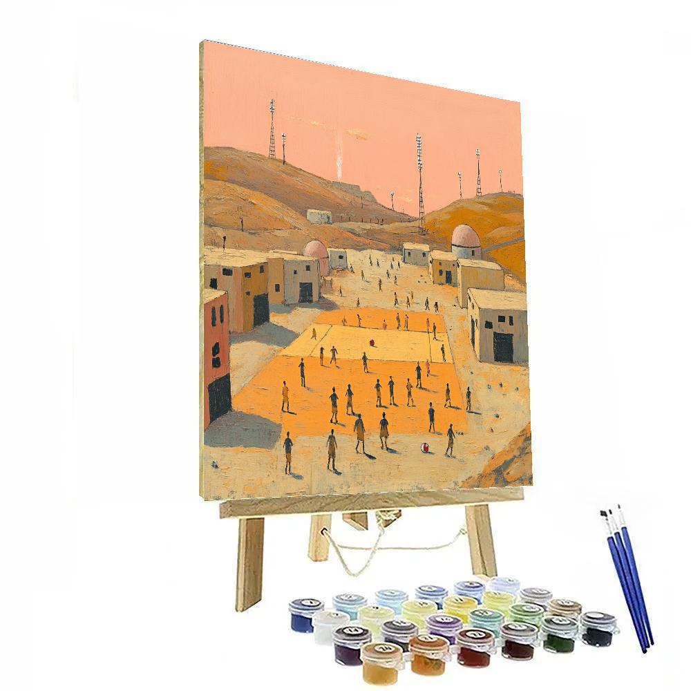 Lowry Inspired Match Day On Mars paint by number