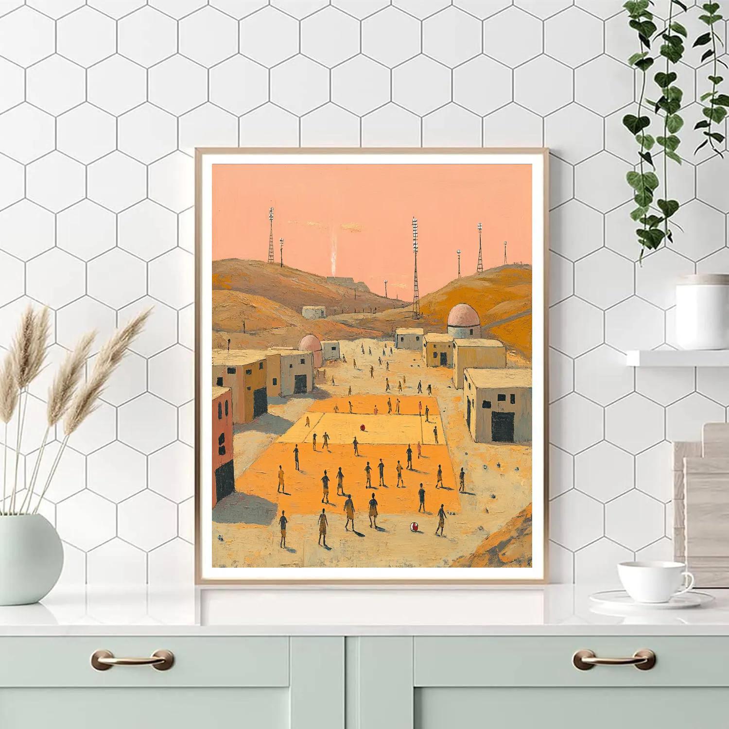 Lowry Inspired Match Day On Mars paint by number