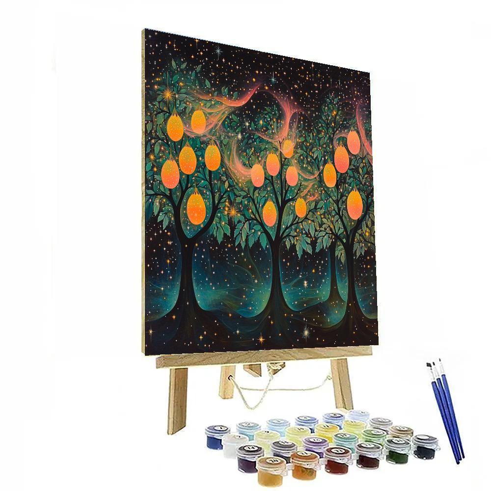 Frida Kahlo Inspired Mango Nebula Orchard Painting by numbers kit