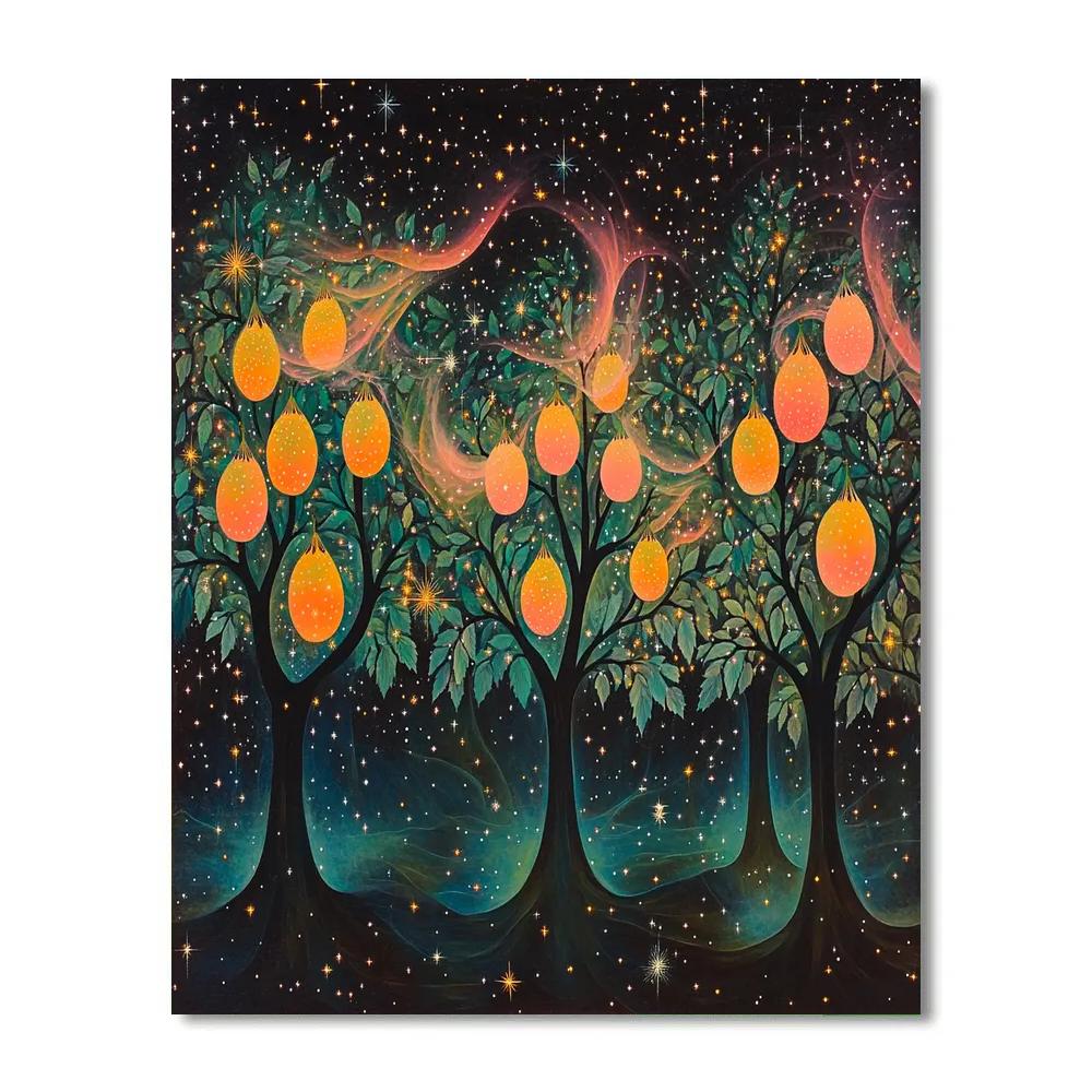 Frida Kahlo Inspired Mango Nebula Orchard Painting by numbers kit