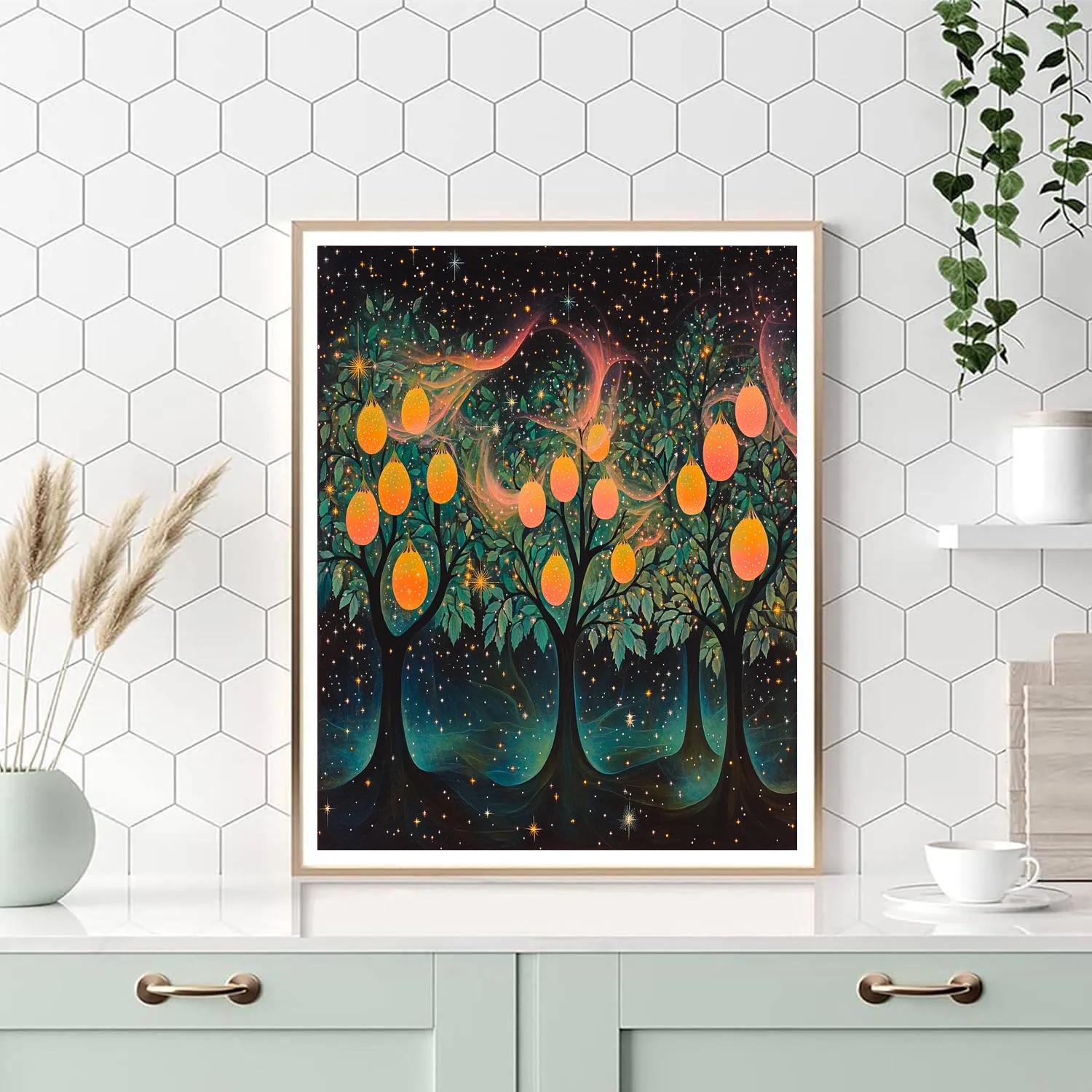 Frida Kahlo Inspired Mango Nebula Orchard Painting by numbers kit