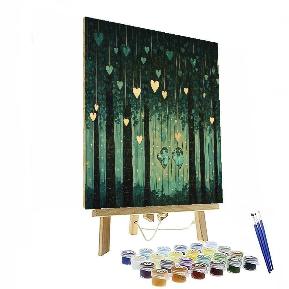 Frida Kahlo Inspired Rainforest Veil Of Hearts Paint by numbers kits