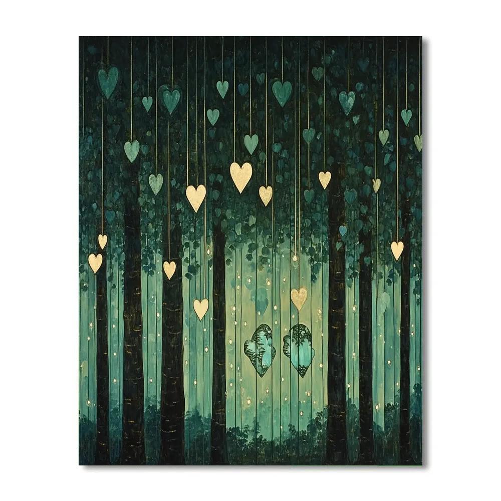 Frida Kahlo Inspired Rainforest Veil Of Hearts Paint by numbers kits