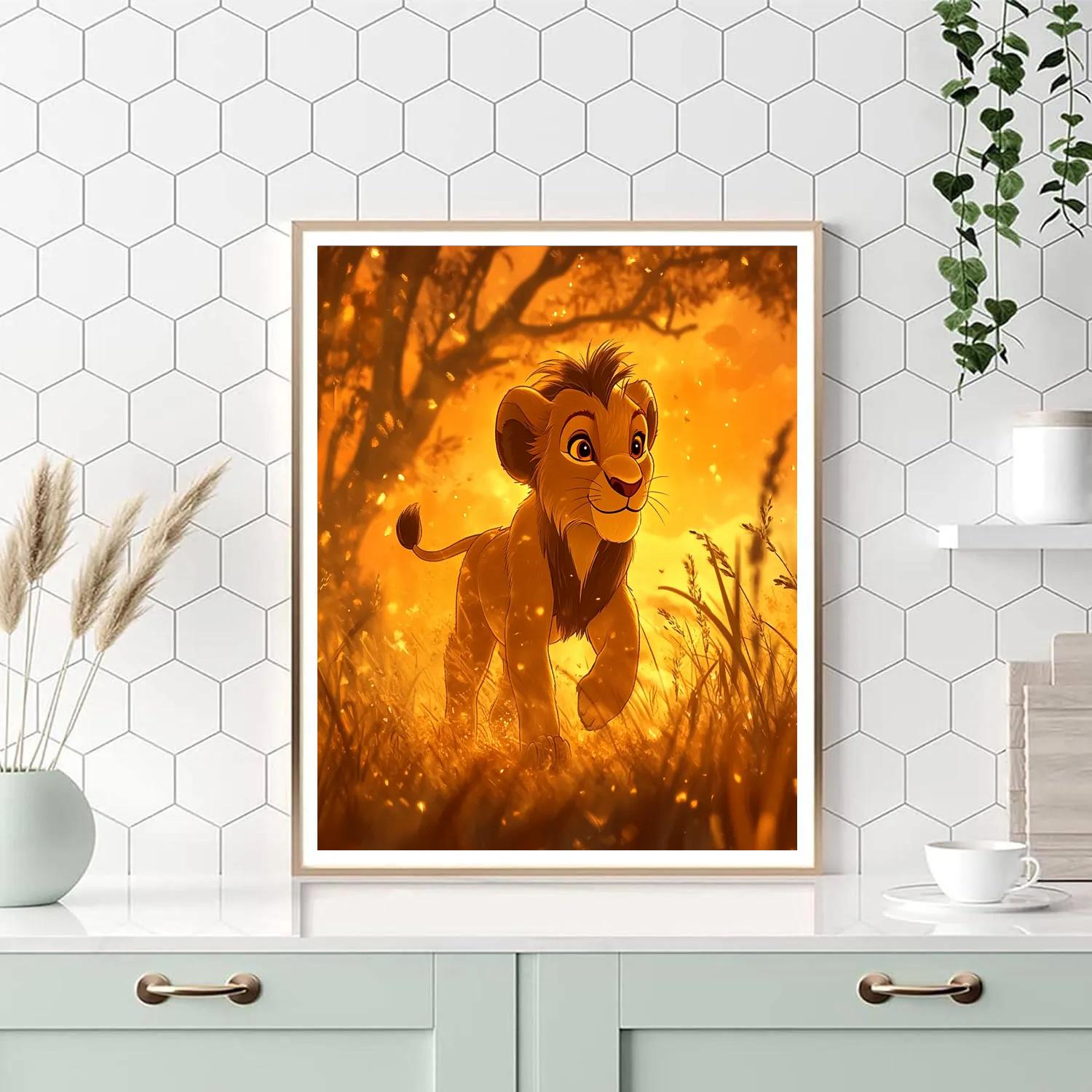 Simba’s Morning Safari Disney Inspired Number painting